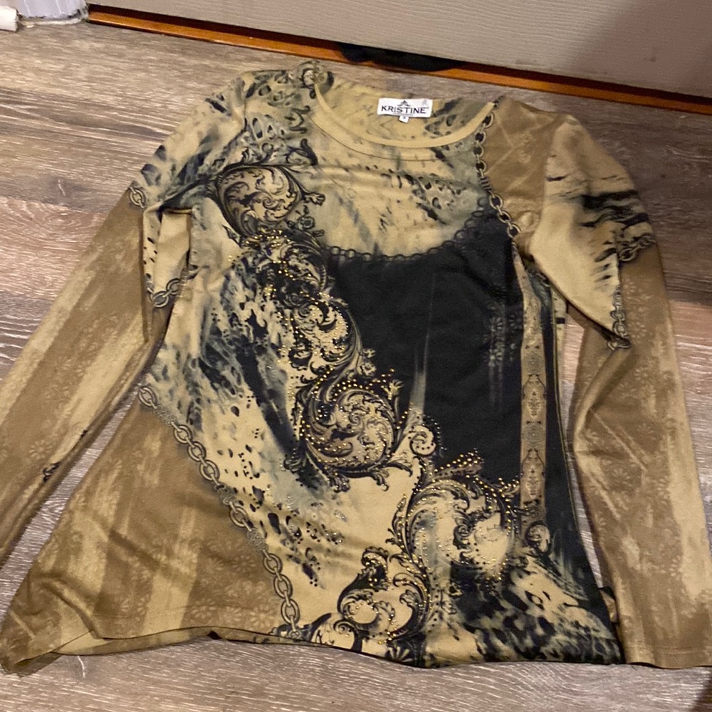 Kristine Y2K Grunge Long Sleeve Shirt